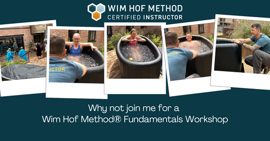 Andy Mackenzie taking an Ice Bath at the Glove Factory Studios in Holt, on a Wim Hof Method Fundamentals Workshop - Dare2Become